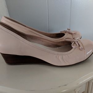 Blush Cole Haan wedge shoes
